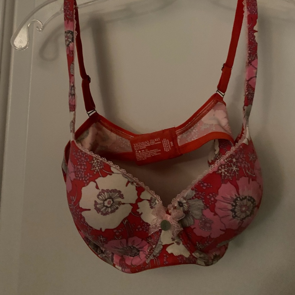 Victoria secret bra full coverage 38B pink flower pattern